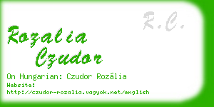 rozalia czudor business card