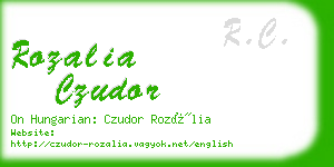 rozalia czudor business card